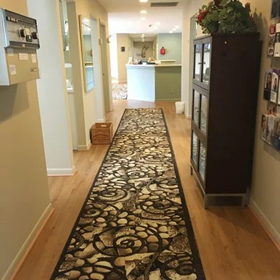 The Evolve Dental hallway leading toward the clinic lobby