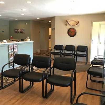 The Evolve Dental lobby where patients will check in and wait for their appointment