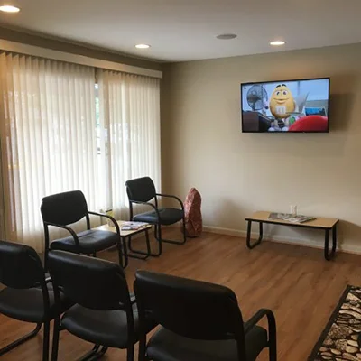 The waiting room at Evolve Dental